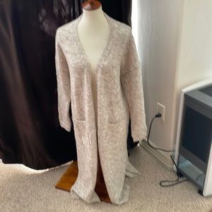 Long knit cardigan
